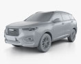 Great Wall Haval H6 mit Innenraum 2021 3D-Modell clay render