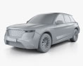 Grove Obsidian SUV 2022 3D 모델  clay render