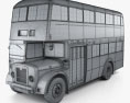 Guy Arab MkV LS17 Двоповерховий автобус 1966 3D модель wire render