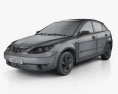 Haima 3 hatchback 2015 3d model wire render