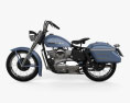 Harley-Davidson Model K 1953 3D-Modell Seitenansicht