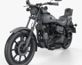 Harley-Davidson FXB Sturgis 1980 3D模型 wire render