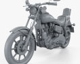Harley-Davidson FXB Sturgis 1980 3D модель clay render