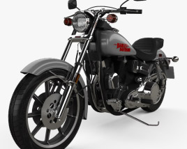 3D model of Harley-Davidson FXS Low Rider 1980