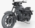 Harley-Davidson FXS Low Rider 1980 Modelo 3D wire render