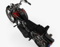 Harley-Davidson FXWG Wide Glide 1980 3D模型 顶视图