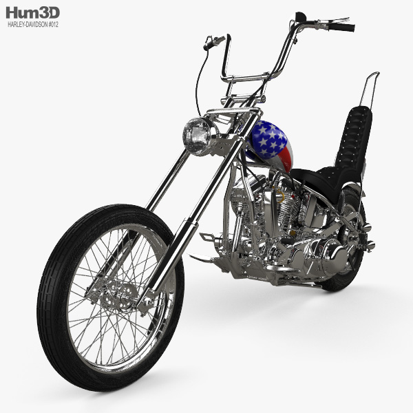 Harley-Davidson Easy Rider Captain America 1969 Modello 3D