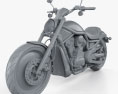 Harley-Davidson VRSCA V-Rod 2002 Modèle 3d clay render