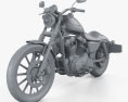Harley-Davidson Sportster XL 883N Iron 883 2009 3d model clay render