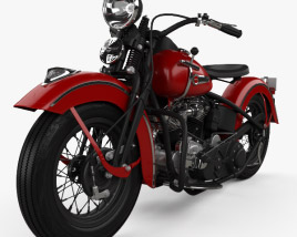 3D model of Harley-Davidson Panhead E F 1948