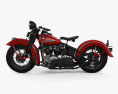 Harley-Davidson Panhead E F 1948 3d model side view
