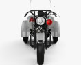 Harley-Davidson Servi-Car Polizei 1958 3D-Modell Vorderansicht