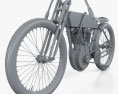 Harley-Davidson 11 K Racer 1915 3D-Modell clay render