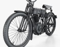 Harley-Davidson model 2 1906 3d model wire render