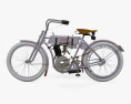 Harley-Davidson model 2 1906 3D-Modell Seitenansicht