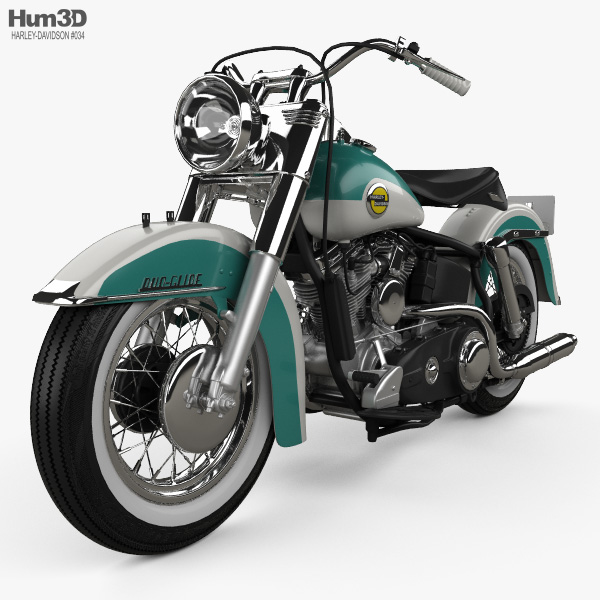 Harley-Davidson Panhead FLH Duo-Glide 1958 3D模型