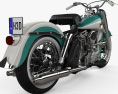 Harley-Davidson Panhead FLH Duo-Glide 1958 3D 모델  back view