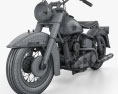Harley-Davidson Panhead FLH Duo-Glide 1958 Modello 3D wire render