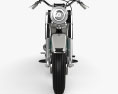 Harley-Davidson Panhead FLH Duo-Glide 1958 Modelo 3D vista frontal