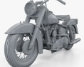 Harley-Davidson Panhead FLH Duo-Glide 1958 Modèle 3d clay render