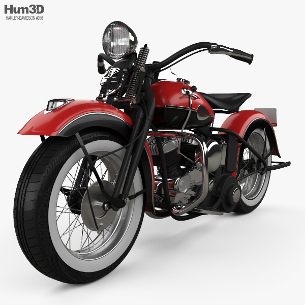 Harley-Davidson 45 WL 1940 Modello 3D