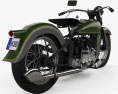 Harley-Davidson VL JD 1936 3D-Modell Rückansicht