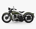 Harley-Davidson VL JD 1936 3D模型 侧视图