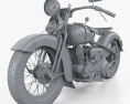 Harley-Davidson VL JD 1936 3D-Modell clay render