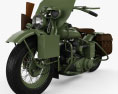 Harley-Davidson WLA 1941 US Army Motorcycle Modello 3D
