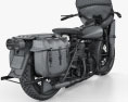 Harley-Davidson WLA 1941 US Army Motorcycle 3D模型