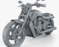 Harley-Davidson V-Rod Muscle 2010 3d model clay render