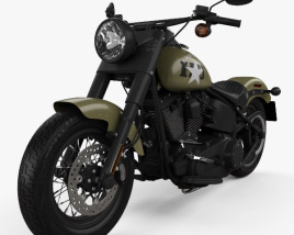 3D model of Harley-Davidson Softail Slim 2016