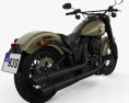 Harley-Davidson Softail Slim 2016 3D-Modell Rückansicht