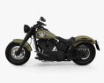 Harley-Davidson Softail Slim 2016 Modello 3D vista laterale