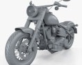Harley-Davidson Softail Slim 2016 3D 모델  clay render