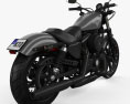 Harley-Davidson Sportster Iron 883 2016 3D-Modell Rückansicht