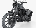 Harley-Davidson Sportster Iron 883 2016 3D 모델  wire render