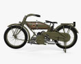Harley-Davidson 19W Sport Twin 1919 3D-Modell Seitenansicht