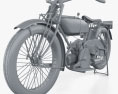Harley-Davidson 19W Sport Twin 1919 Modèle 3d clay render