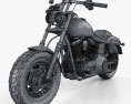 Harley-Davidson Dyna Fat Bob 2016 3Dモデル wire render