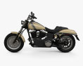Harley-Davidson Dyna Fat Bob 2016 Modello 3D vista laterale