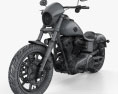 Harley-Davidson Dyna Low Rider S 2016 3d model wire render