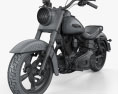 Harley-Davidson Dyna Switchback 2012 3d model wire render