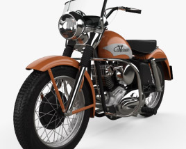 3D model of Harley-Davidson KH Elvis Presley 1956