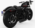 Harley-Davidson Sportster 1200 Forty-Eight 2013 3D-Modell Rückansicht