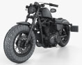 Harley-Davidson Sportster 1200 Forty-Eight 2013 3D модель wire render