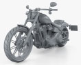 Harley-Davidson FXBRS Breakout 114 2018 Modèle 3d clay render
