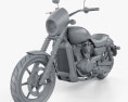 Harley-Davidson Street 750 2018 3D-Modell clay render