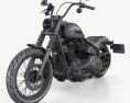 Harley-Davidson Street Bob 2018 3d model wire render
