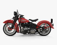 Harley-Davidson FL1200 Type74 Knucklehead 1946 Modello 3D vista laterale